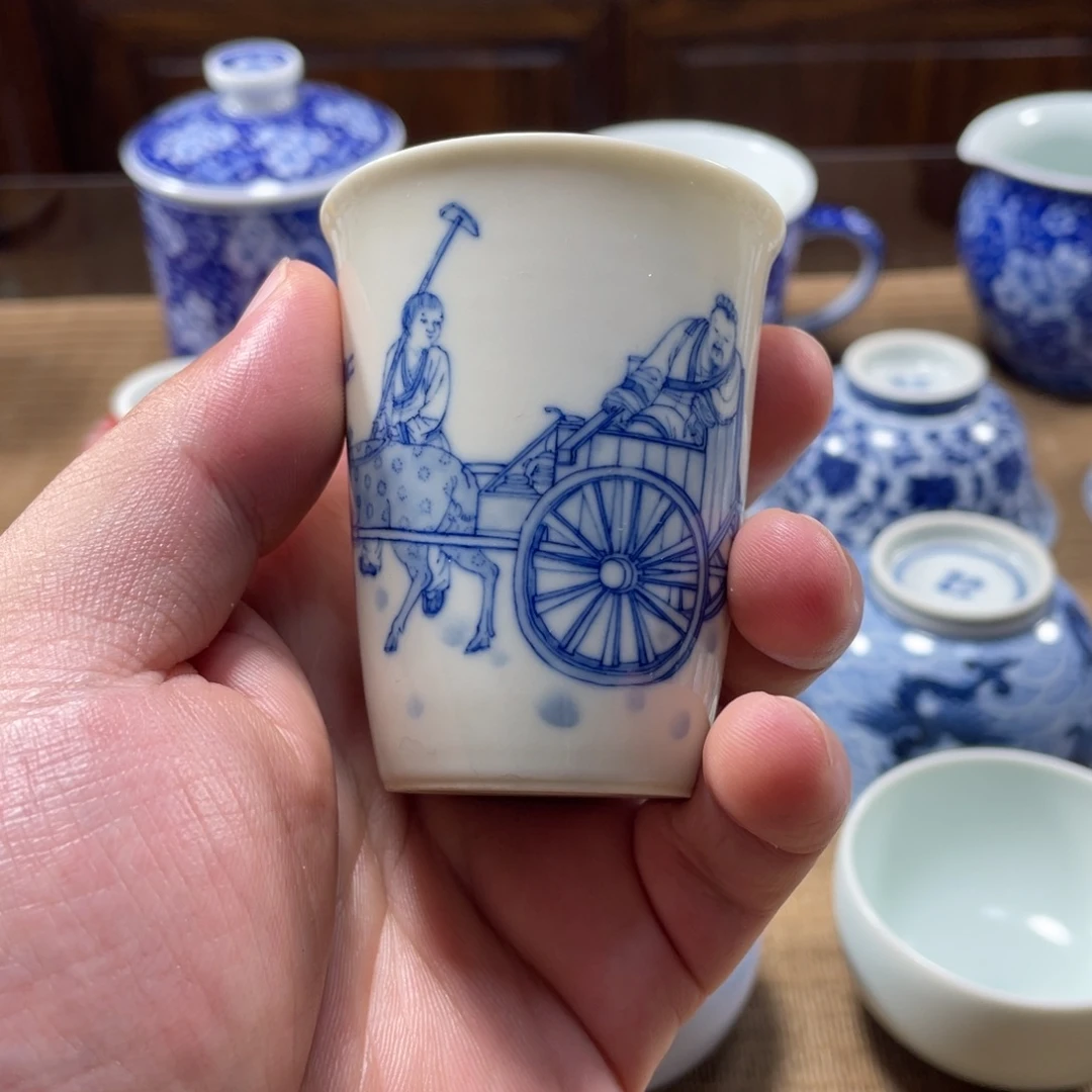 慎赋柴窑人物闻香杯