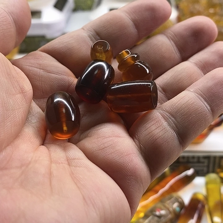 未镶嵌琥珀珠宝奇石用****6单珠
