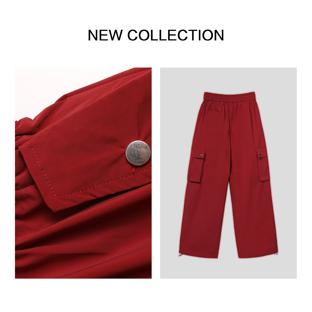 【小依专享】K1F38018B 多口袋女士工装裤，实用又美观-8018