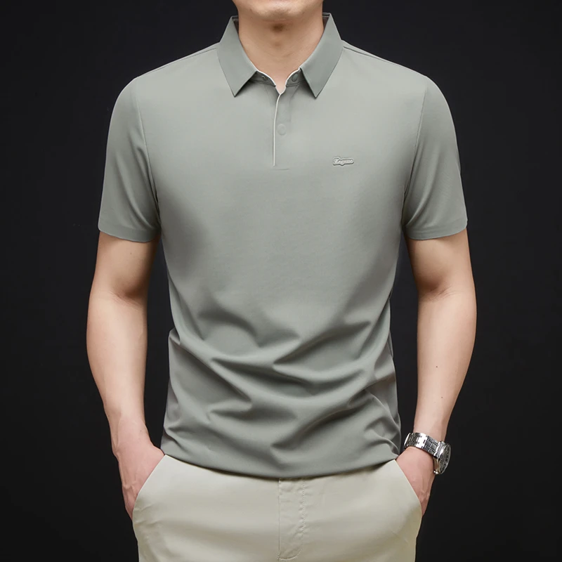 薄款修身短袖常规夏季男Polo衫商务t恤上衣休闲速干翻领半袖无痕