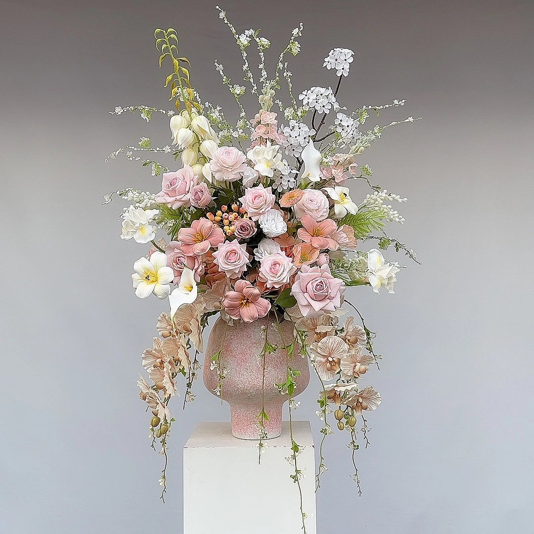 《白桃乌龙 》仿真花假花 高保湿高手感 家居摆放