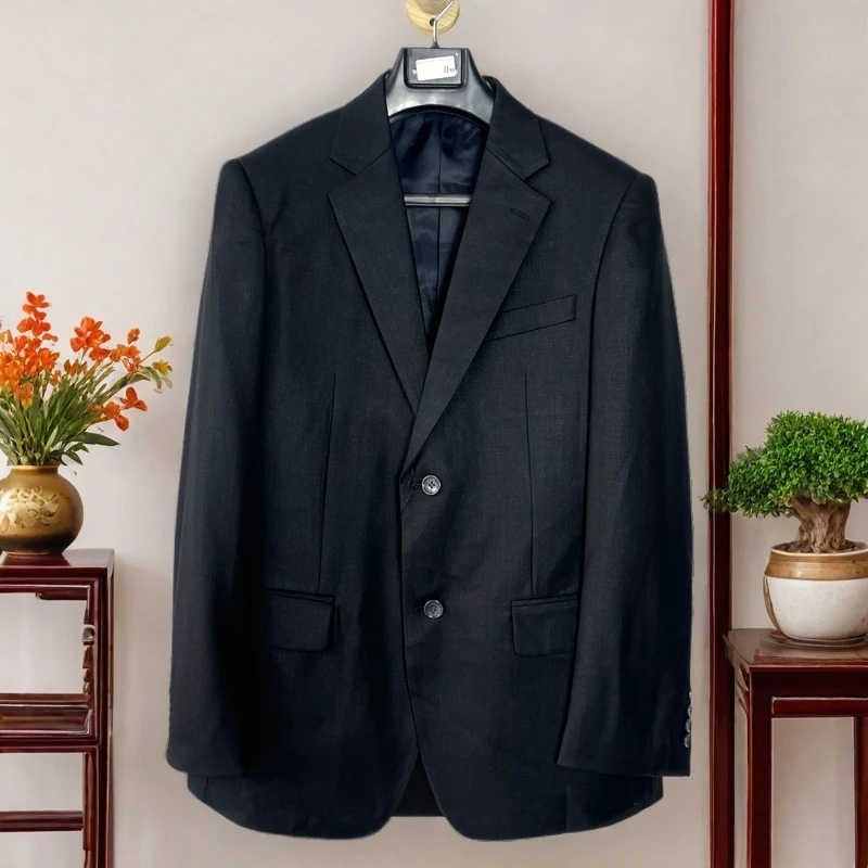 2495-BLVE意大利布里门店款高端商务洽谈羊毛西服男士正装西装