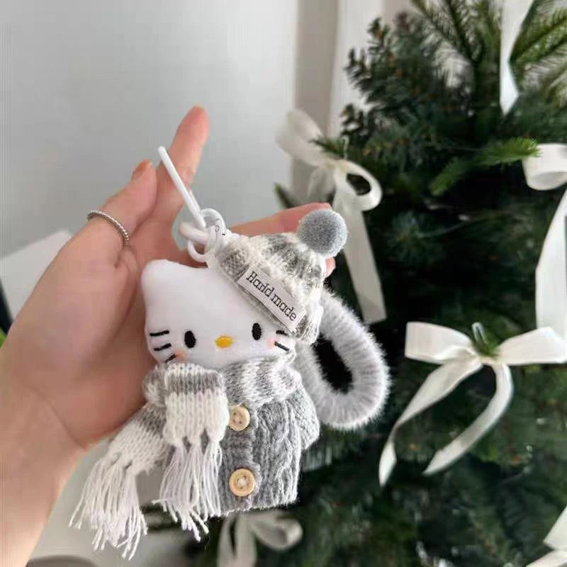 小众ins挂件爆款灰毛衣围巾变装kt猫玩偶送人钥匙扣小众闺蜜礼物