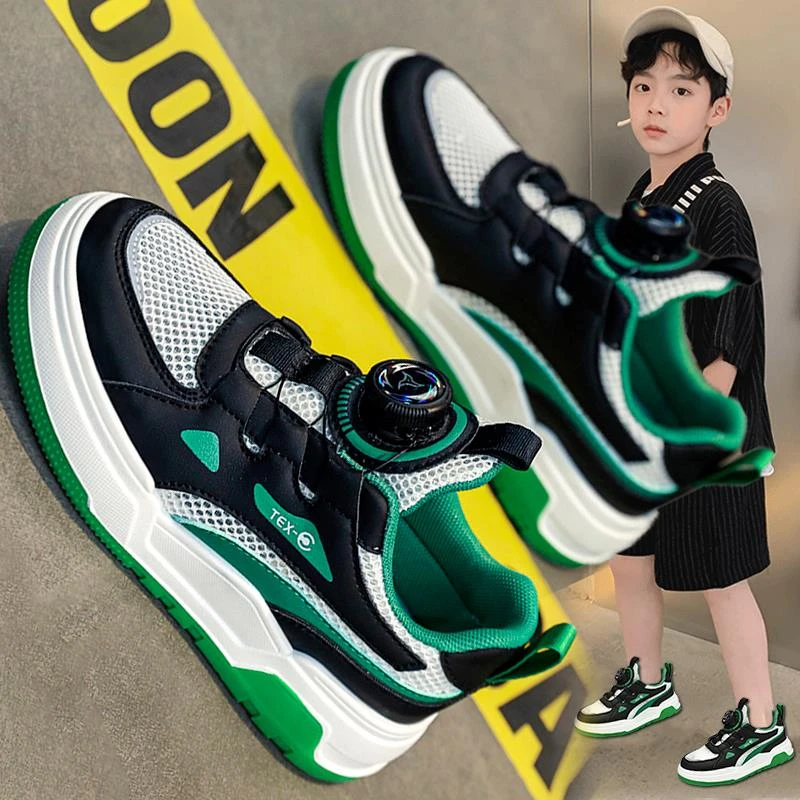 FAVMARTHA男童鞋板鞋2025夏季新款儿童网面透气运动单网鞋大童男
