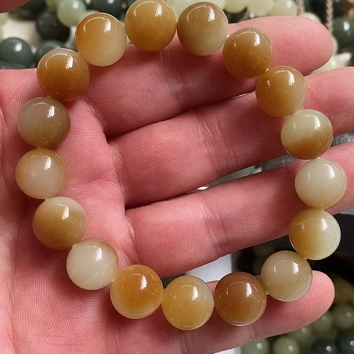 手链未镶嵌和田玉（糖玉）