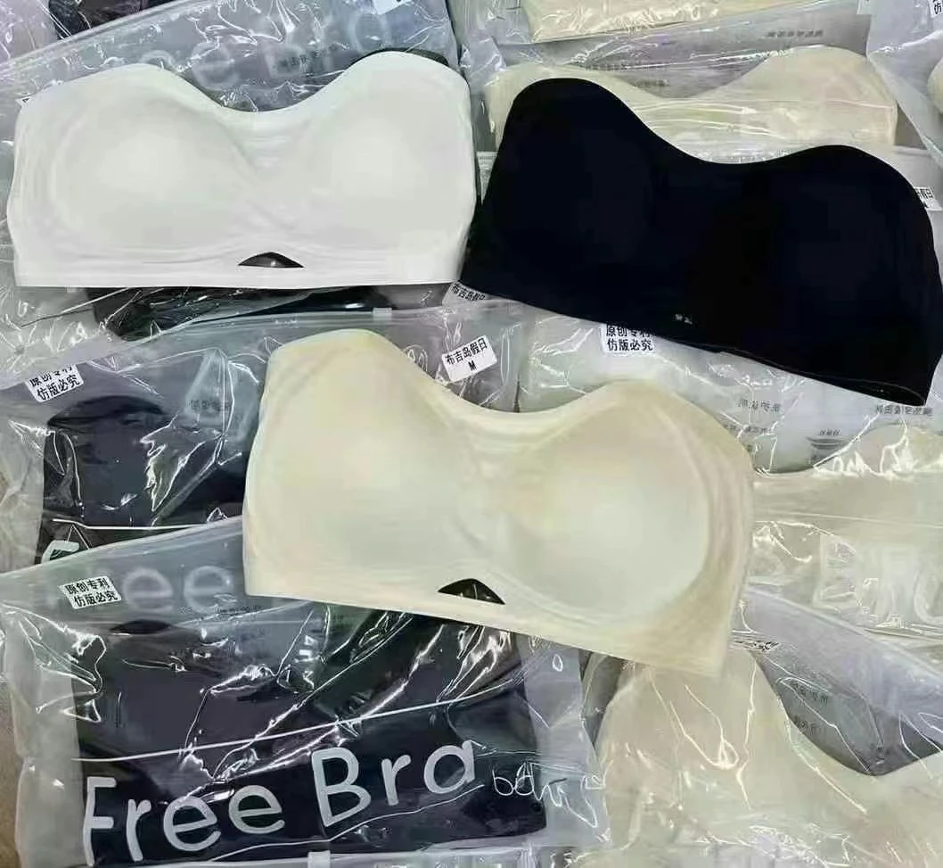 夏季薄款无肩带抹胸内衣防滑无痕防走光小胸聚拢隐形裹胸804