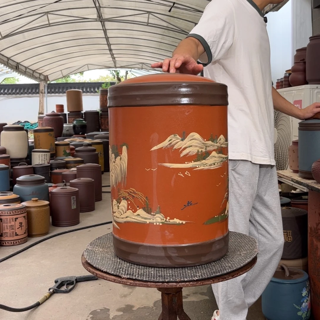 紫砂茶叶罐23 饼茶叶罐