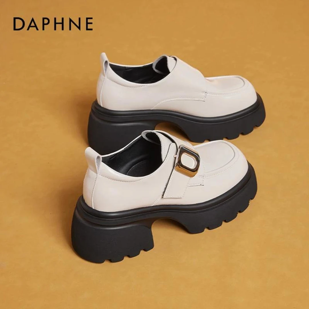 【粉丝团专属】达芙妮女鞋2025年春季百搭时尚乐福鞋小皮鞋软底单鞋