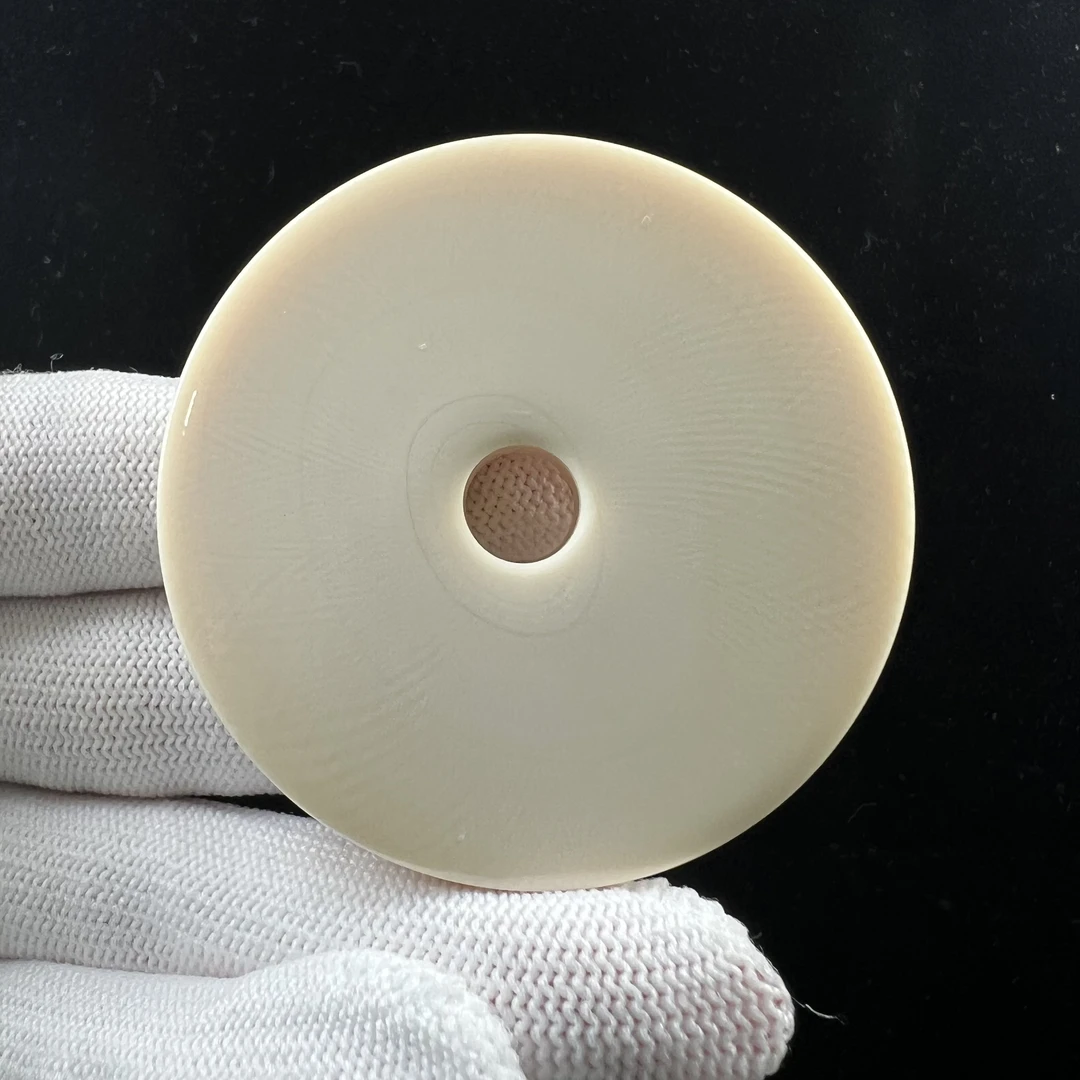 P1254天然猛犸牙直切饼子52*9mm 支持鉴定 假一罚四