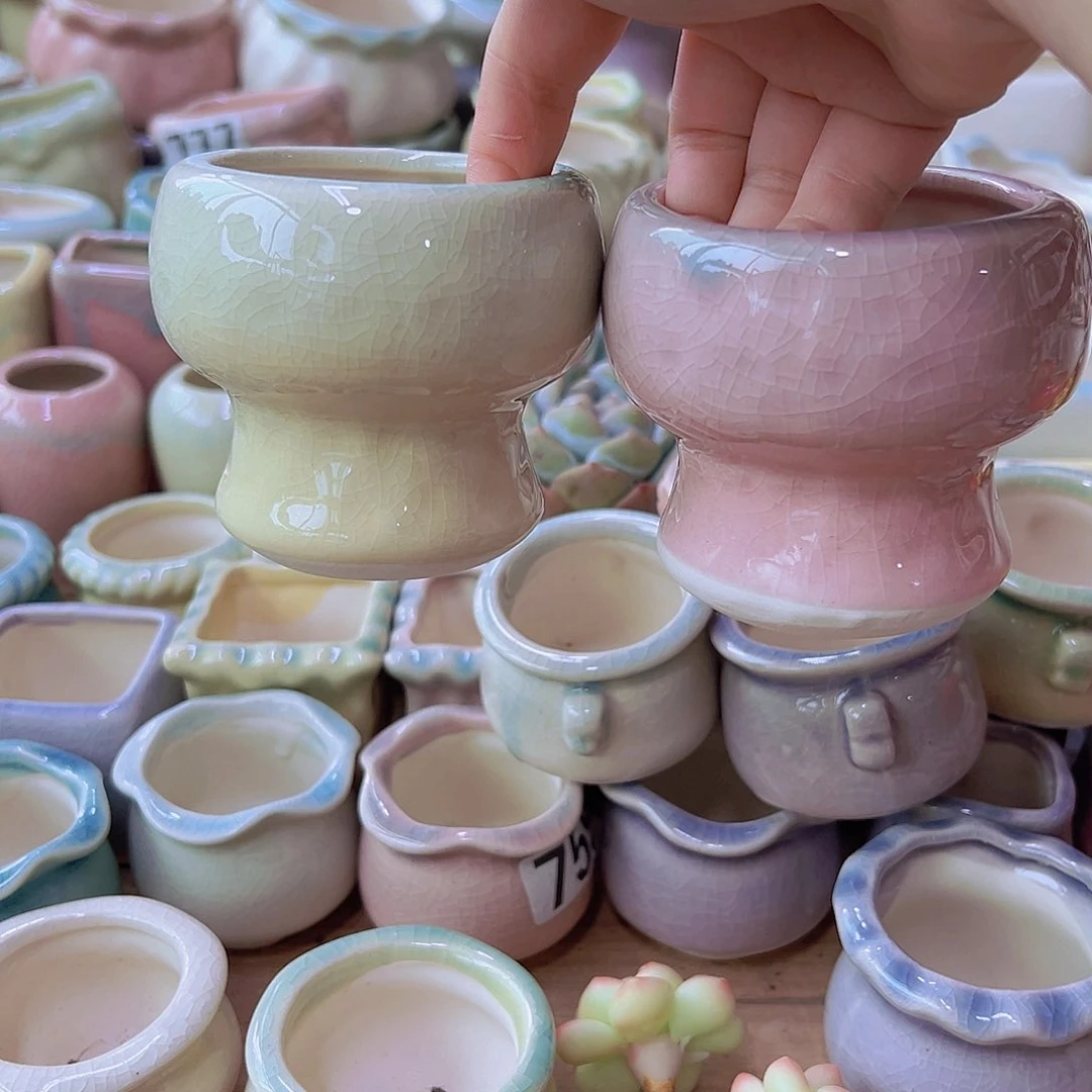 陶瓷花盆当场满12包邮