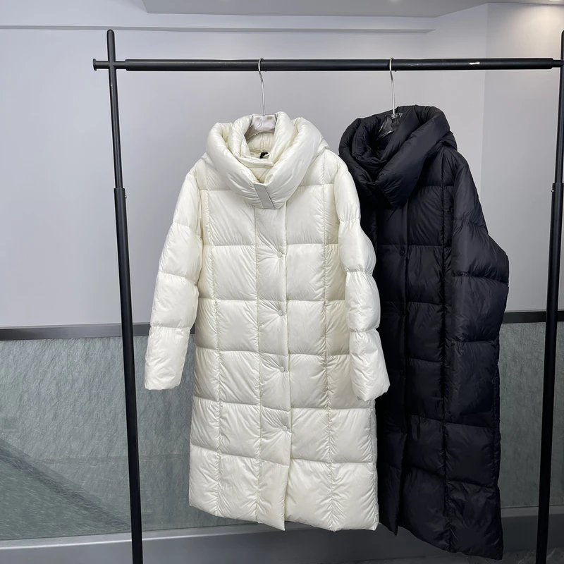 25年商场同款反季羽绒服绒子含量90%女长款超轻加厚保暖外套K852