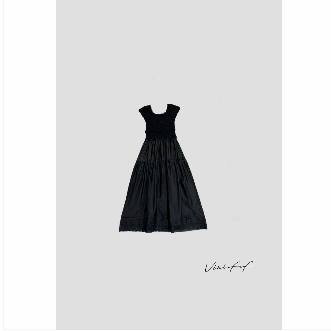 ViniFF薇妮｜2025S/S 「黛雅」小飞袖拼接连衣裙WA5XL020