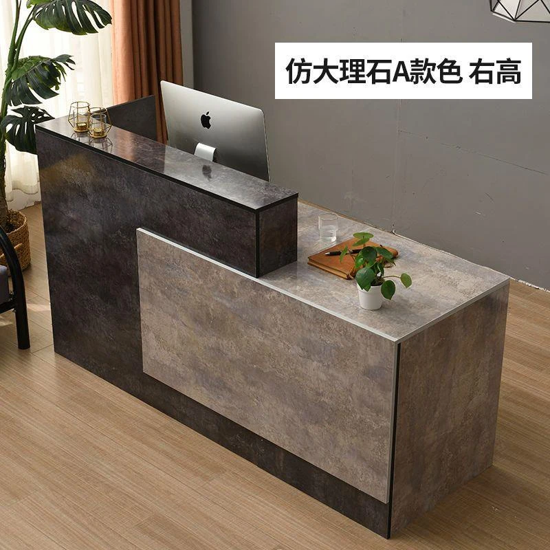 转角收银台柜台前台接待台咨询台美容院理发店收银台培训机构吧台