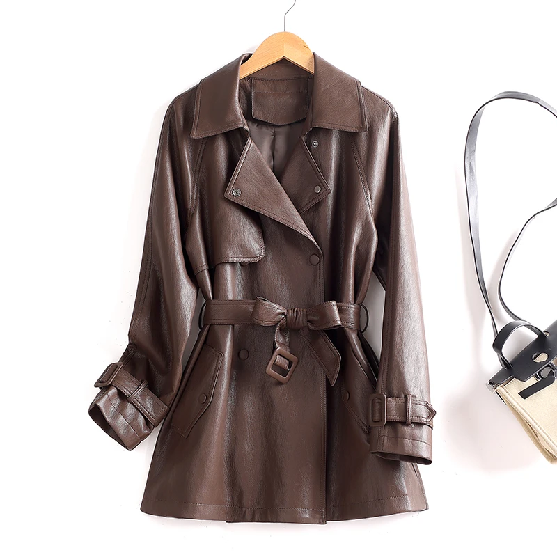 【大叔专属】新款海宁真皮皮衣女短款外套西装领外套时尚穿搭622