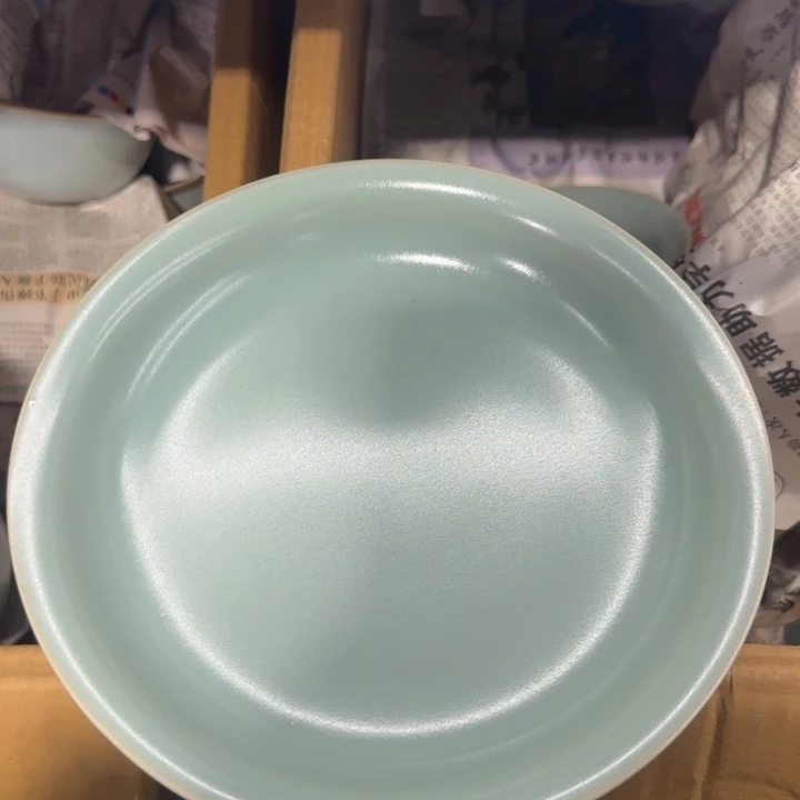 微瑕仿古不开片20餐盘