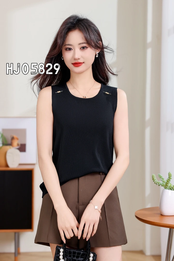 简约时尚无袖背心女装百搭打底吊带上衣