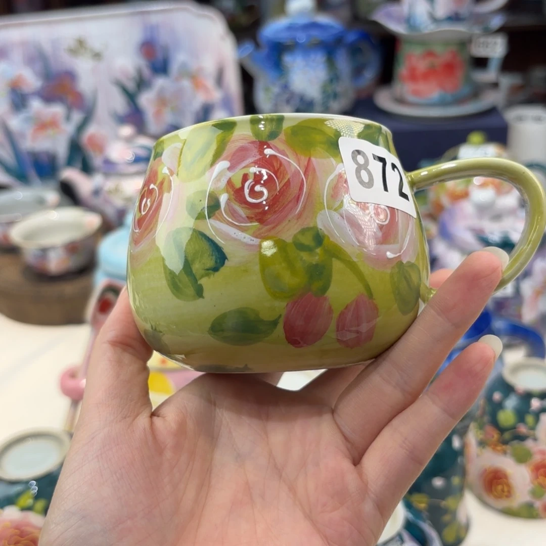 瓷片景德镇手绘高温釉下彩陶瓷茶具