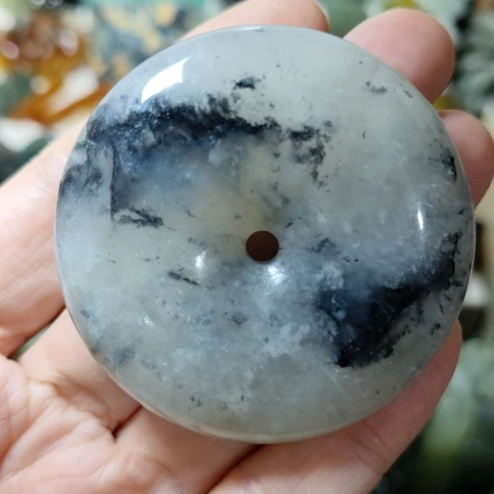 岫玉未镶嵌平安扣