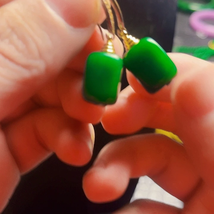 翡翠14K金镶嵌颈饰吊坠