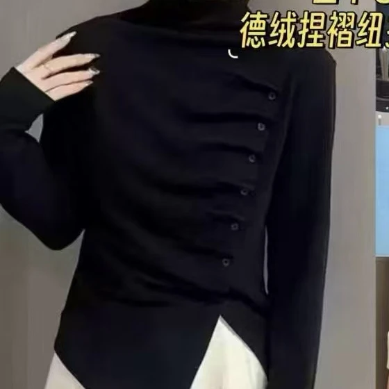 590大码时尚舒适德绒打底衫