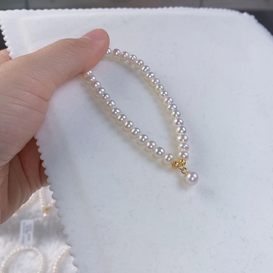 淡水珍珠手绳银S925镶嵌