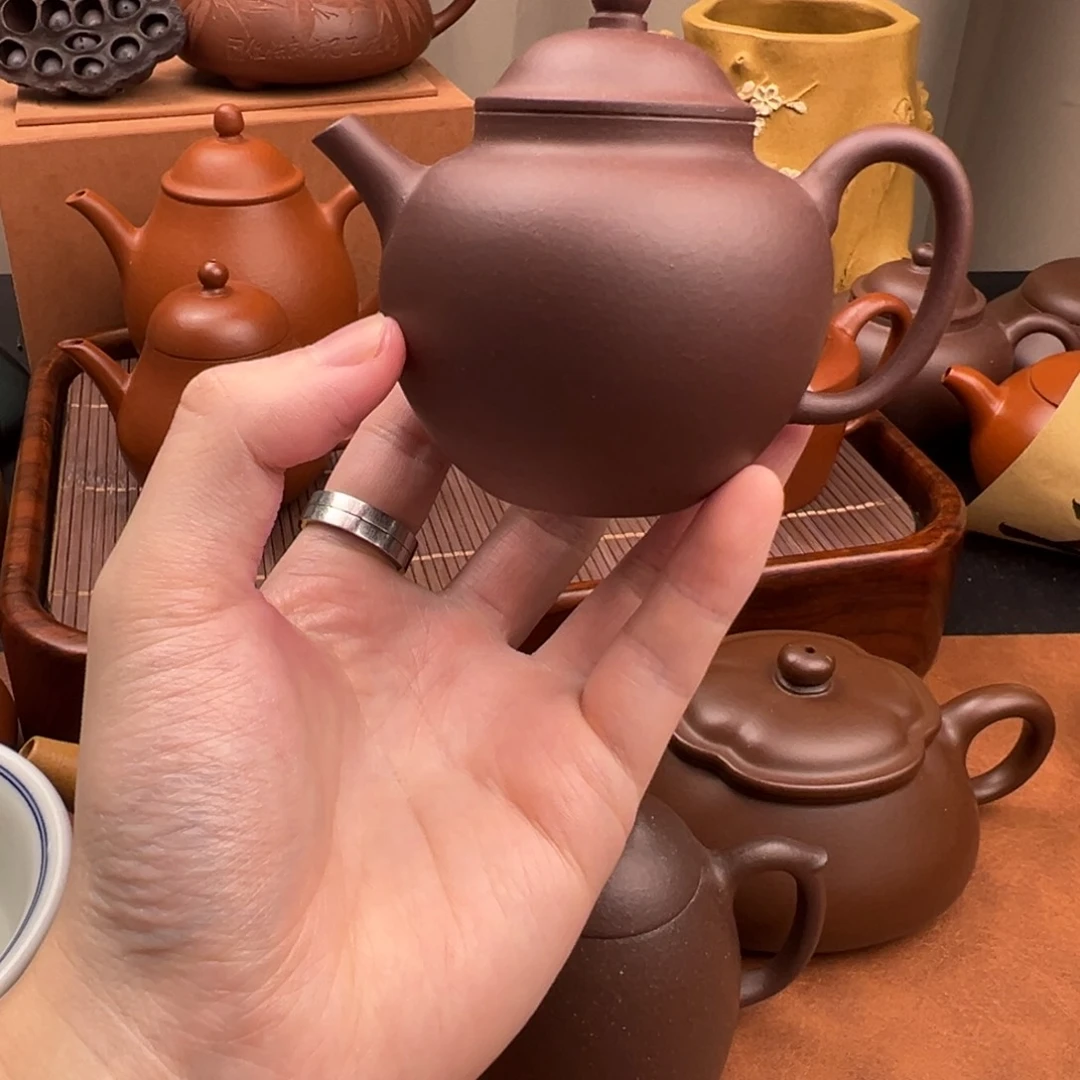 茶壶紫砂宫灯 紫泥 130cc