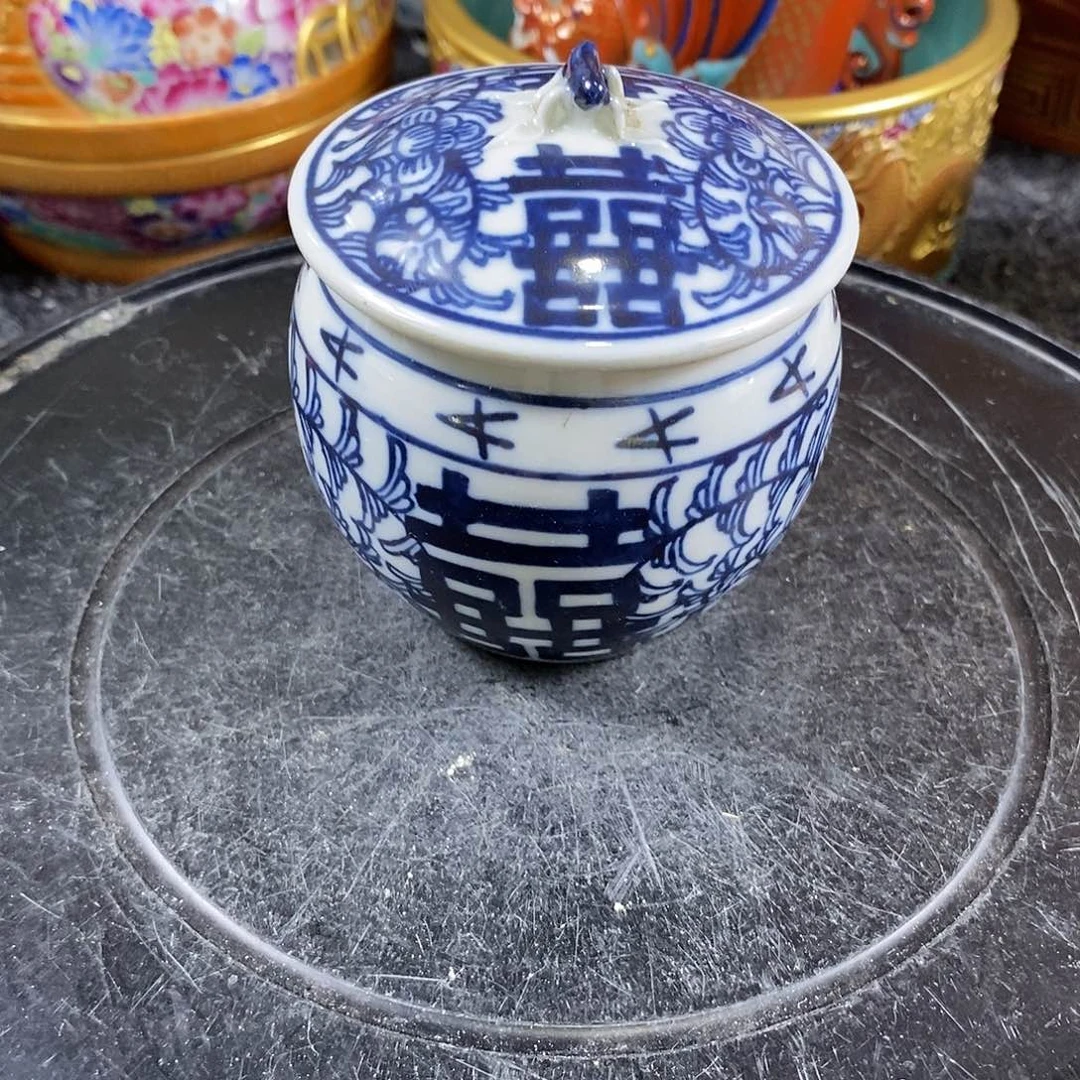 富***护摆件手绘手绘陶瓷摆件工艺品