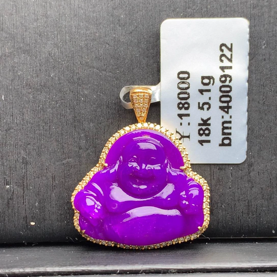 苏纪石（舒俱来）吊坠18K金镶嵌