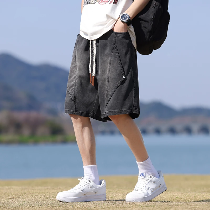 大码男装夏季新款莱赛尔加肥加大天丝速干工装短裤五分裤轻薄透气
