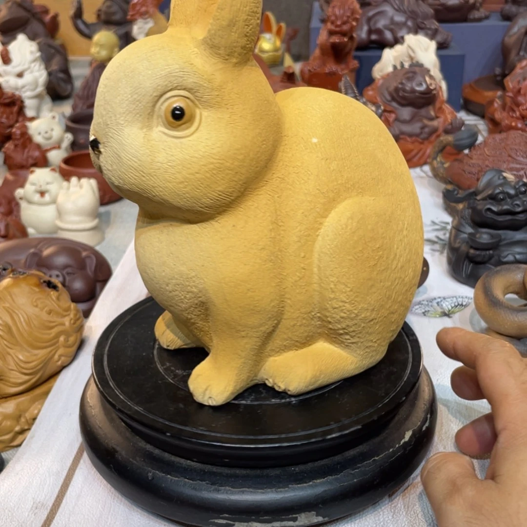 【闪购商品】紫砂茶宠黄锻大兔子