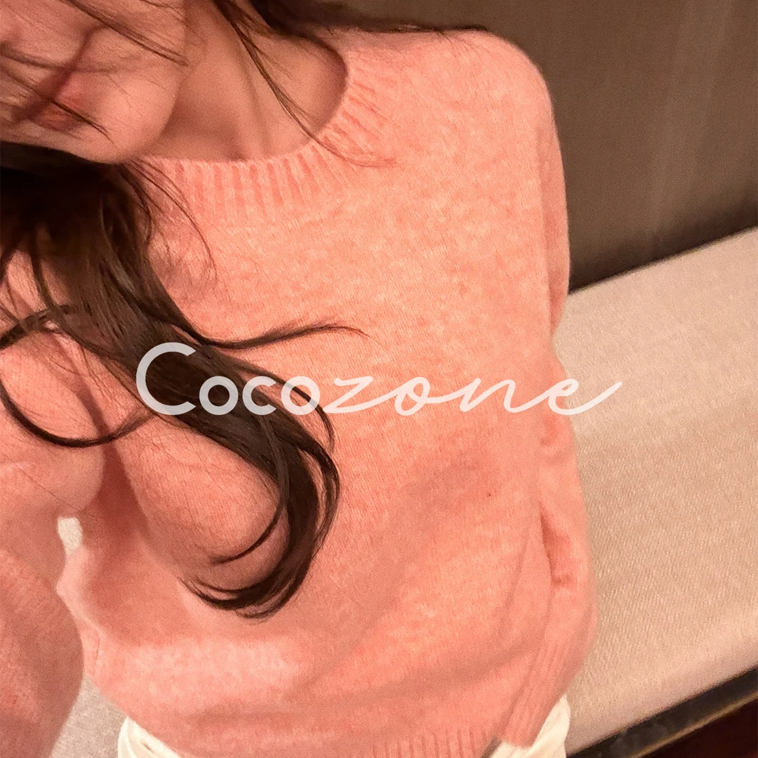 COCO ZONE 刘 一一 “猫咪毛衣”羊毛混纺圆领毛织上衣CD1A1857