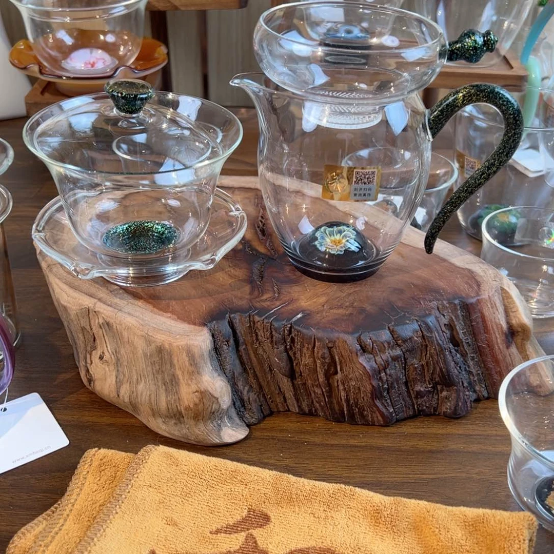 上****司禾器黑金盖碗加雅青怡然加黑金奉珠