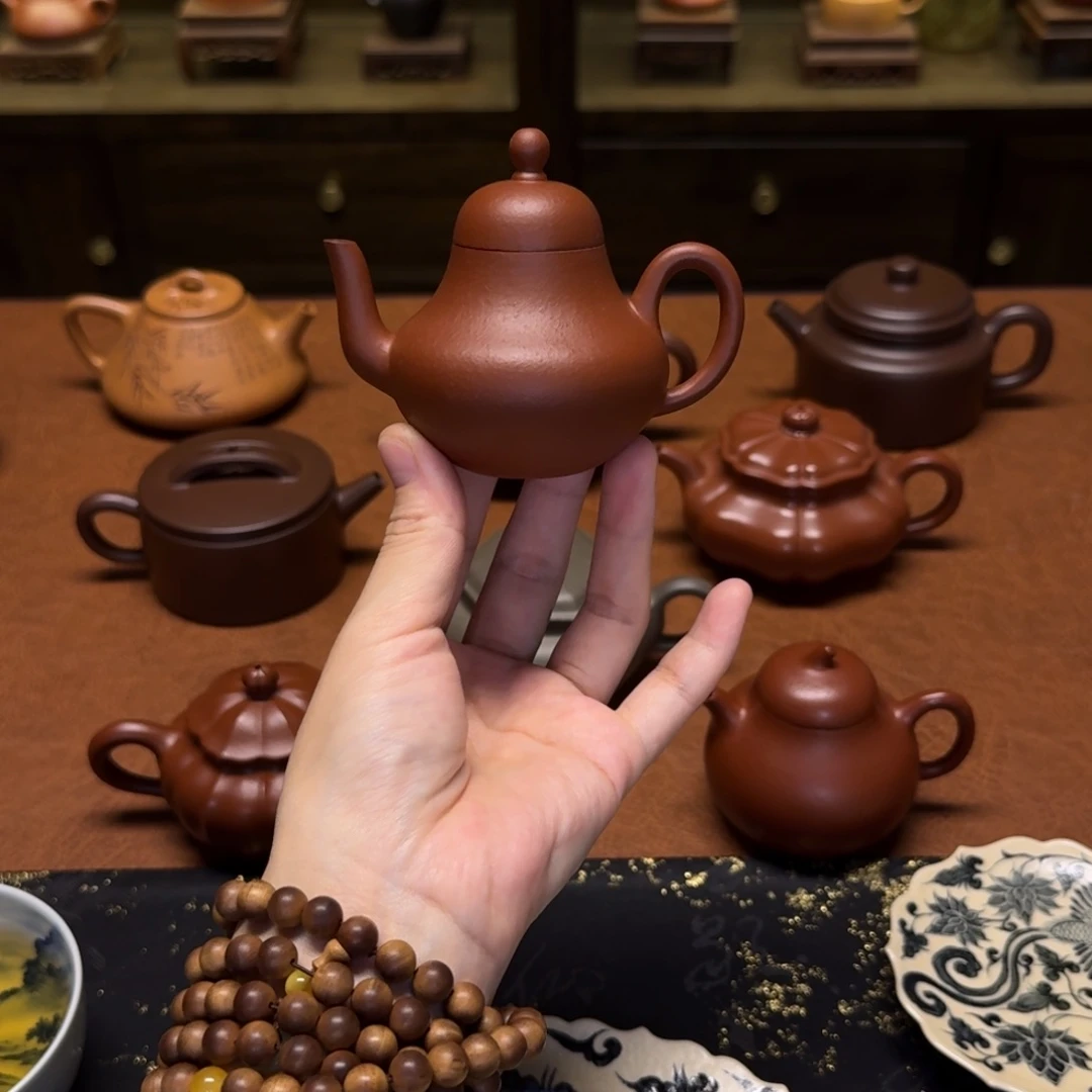 茶壶紫砂110cc，思婷，小煤窑朱泥