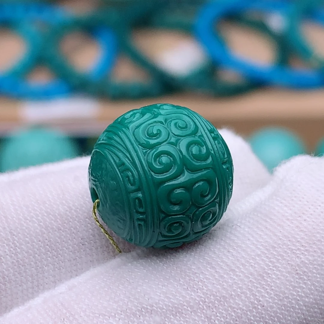 未镶嵌绿松石珠宝奇石14.3mm