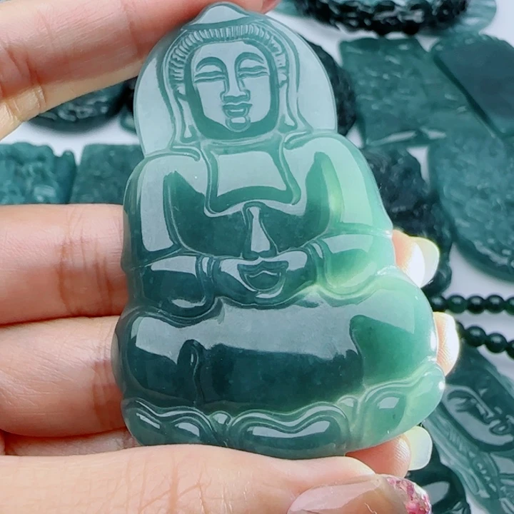 翡翠未镶嵌颈饰多样性发货天然A货翡翠