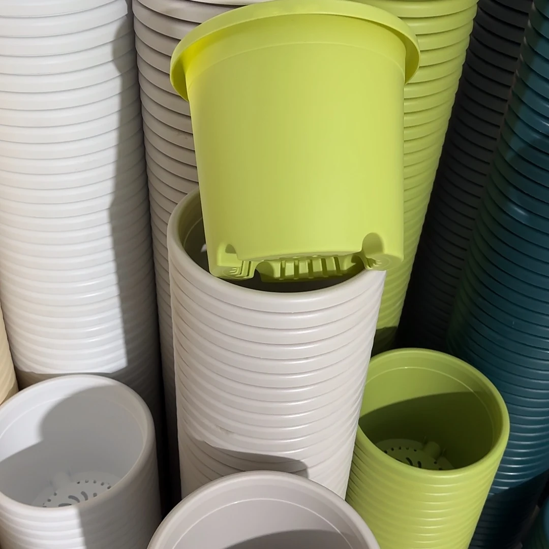 微瑕花盆4号8个无托，果绿