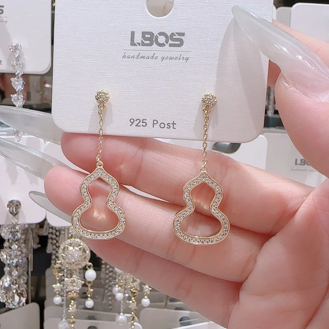 锆石铜合金925银耳环