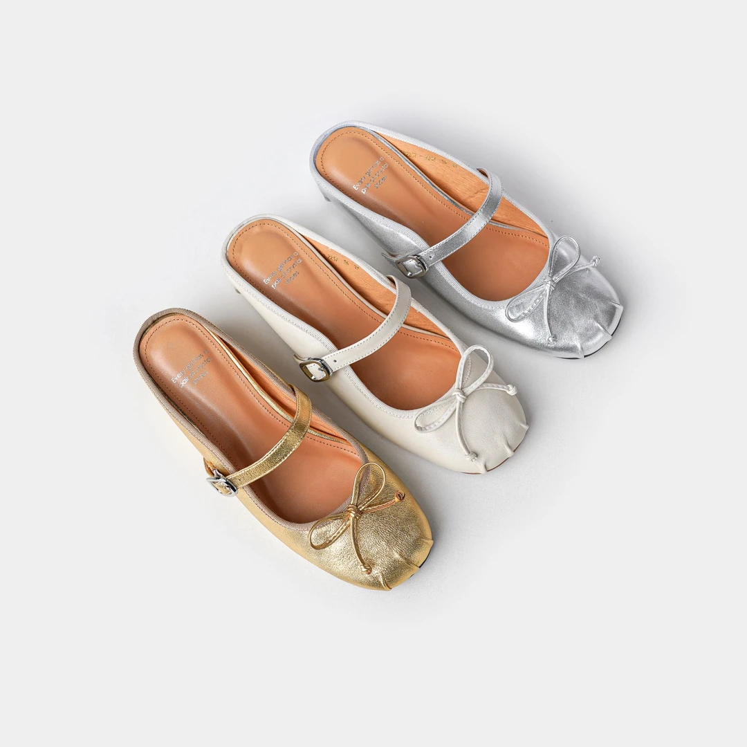 拖鞋女鞋外穿高级感洋气甜美蝴蝶结装饰玛丽珍半拖温柔优雅少女风