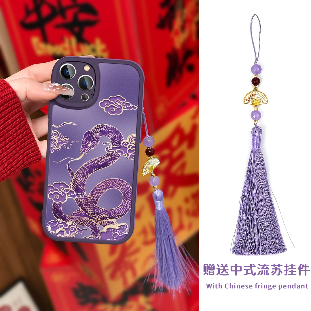 适用于苹果16华为OPPO小米VIVO高颜值百搭创意手机壳皮纹EA0201