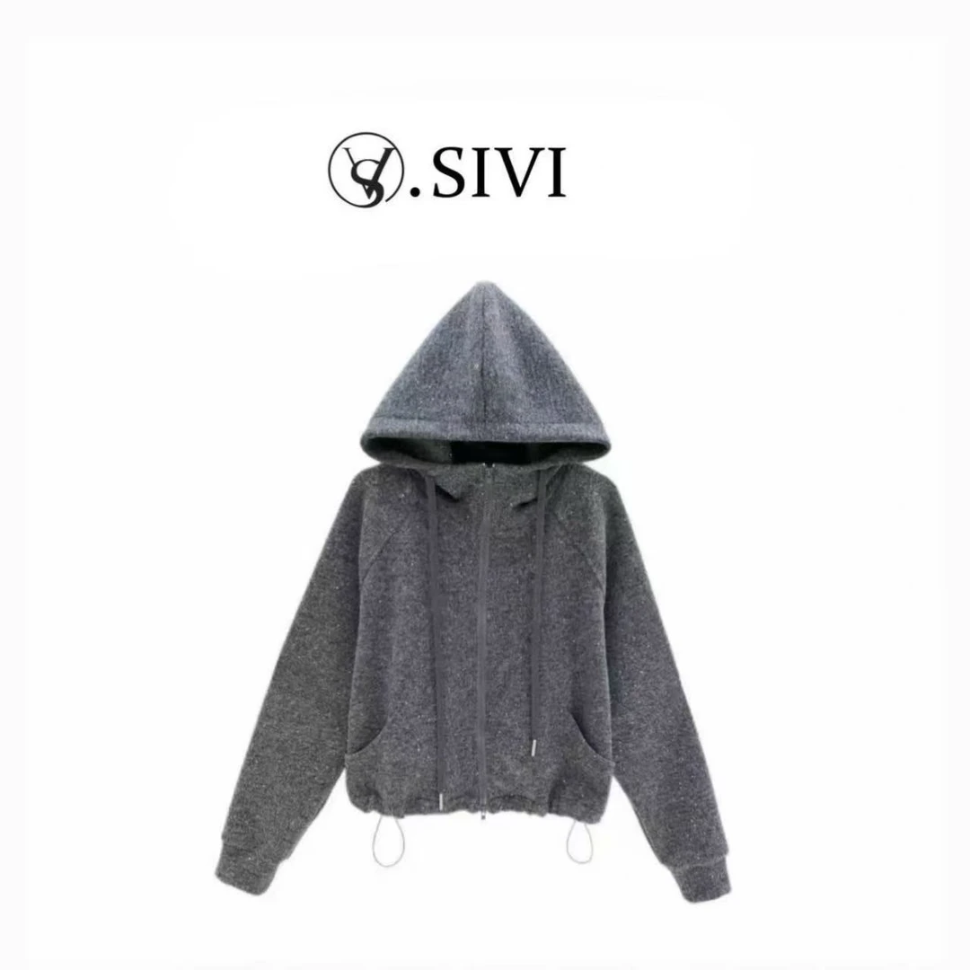 【星河漫步】2025秋季新款时尚气质休闲连帽休闲外套L5522