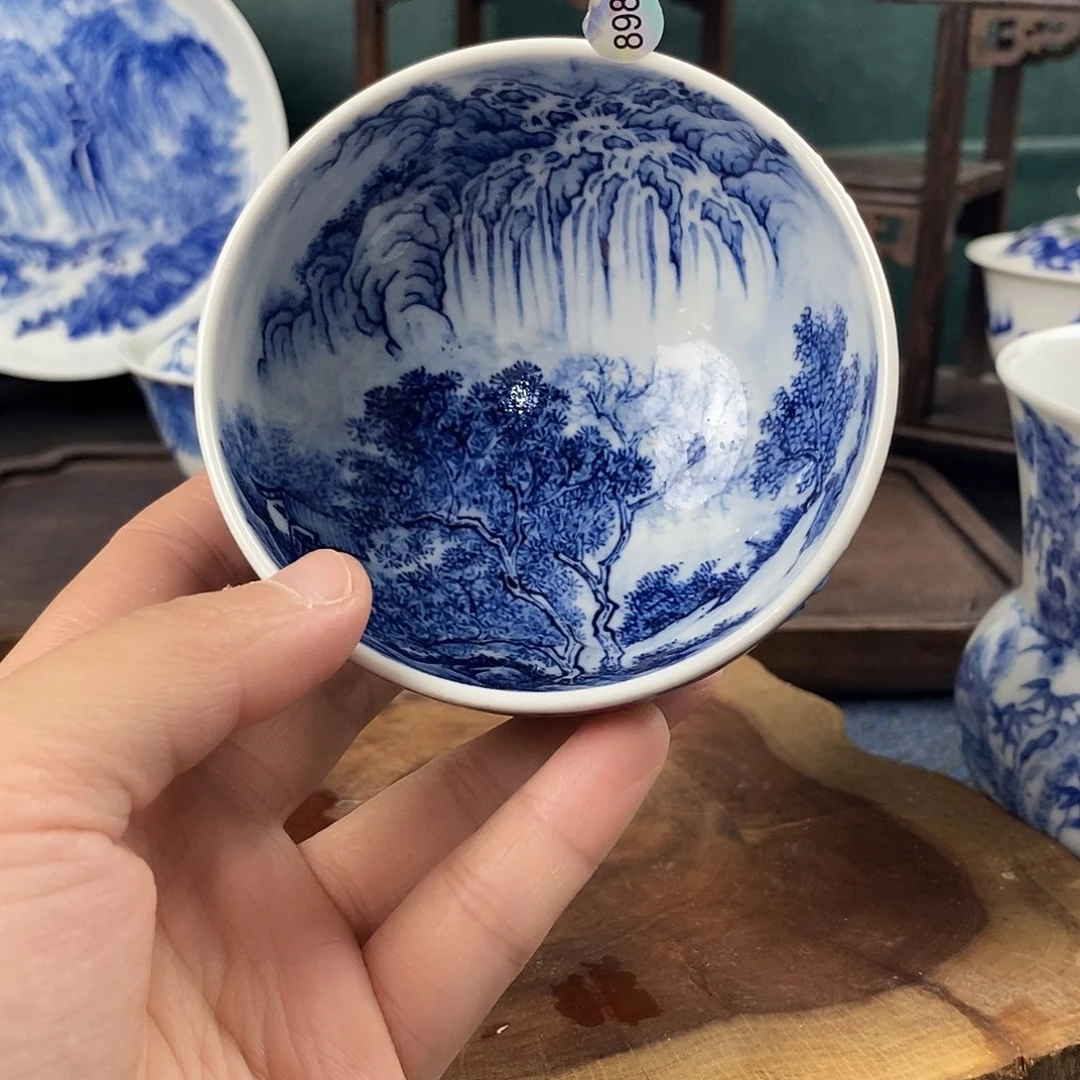 瓷片景德镇手绘青花茶器898