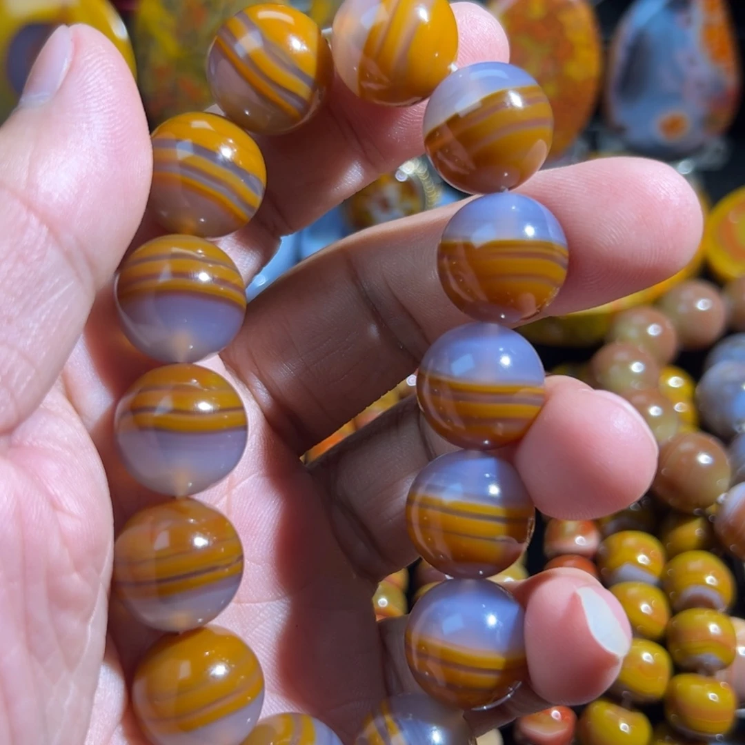 独****玛瑙/玉髓合金颈饰