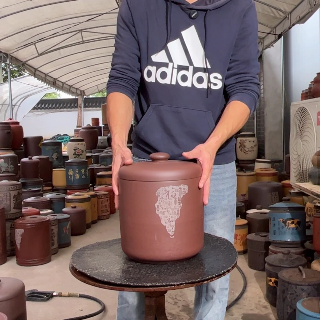 茶叶罐紫砂8 饼茶叶罐