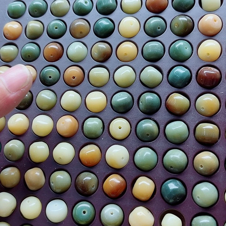 白玉菩提手串瑕疵12多宝汉堡120颗