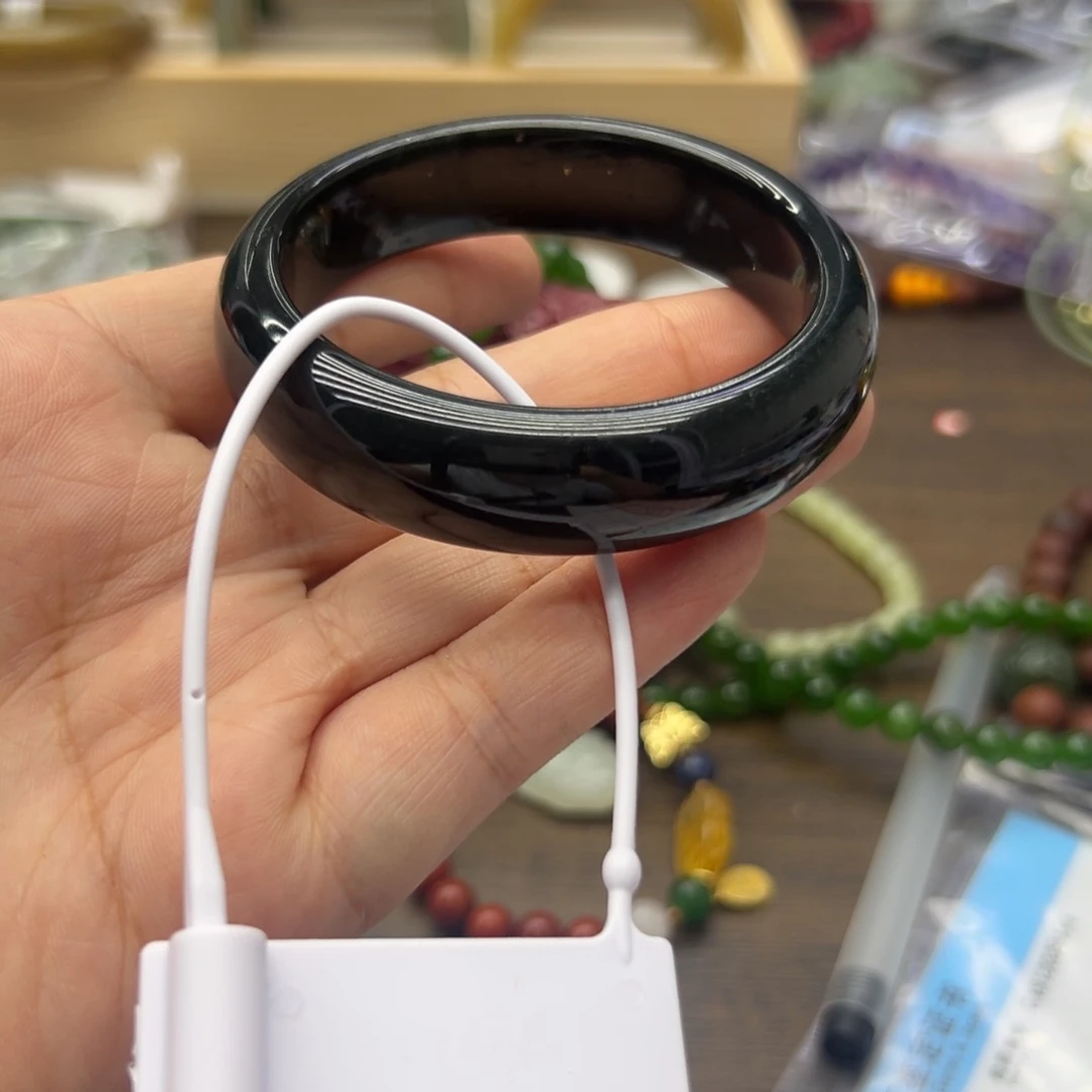 和田玉手镯未镶嵌54圈围461