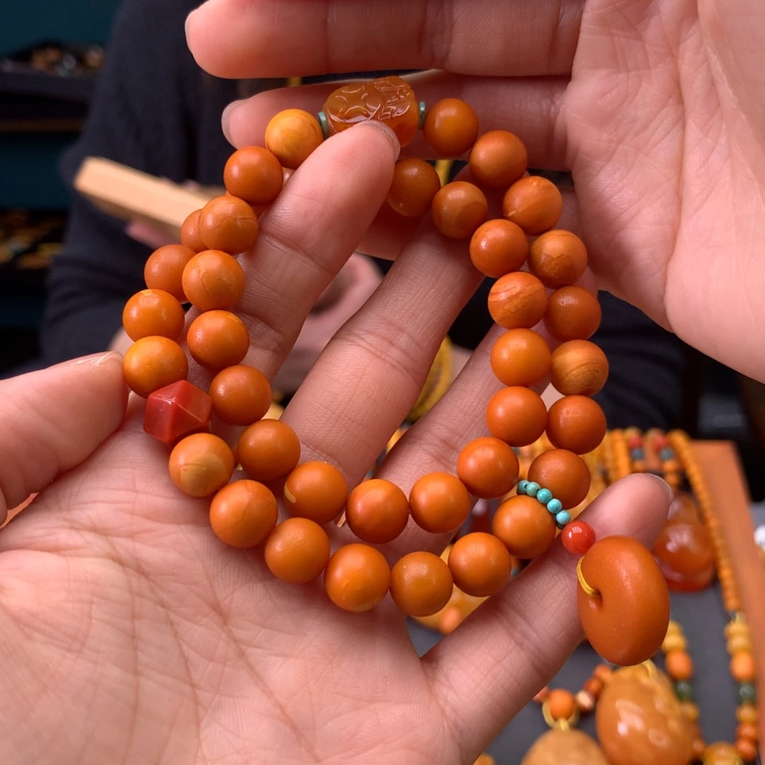 蜜蜡未镶嵌手串天然