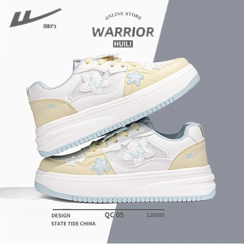 回力2025年夏季新款网面鞋蝴蝶女鞋百搭高颜值厚底小白鞋休闲板鞋