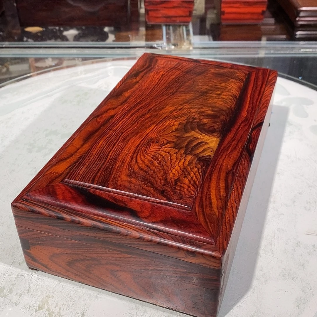 微凹黄檀（南美大红酸枝）独板机关盒25/14/6.5