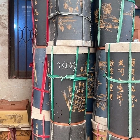 紫砂花盆高桶盆一个