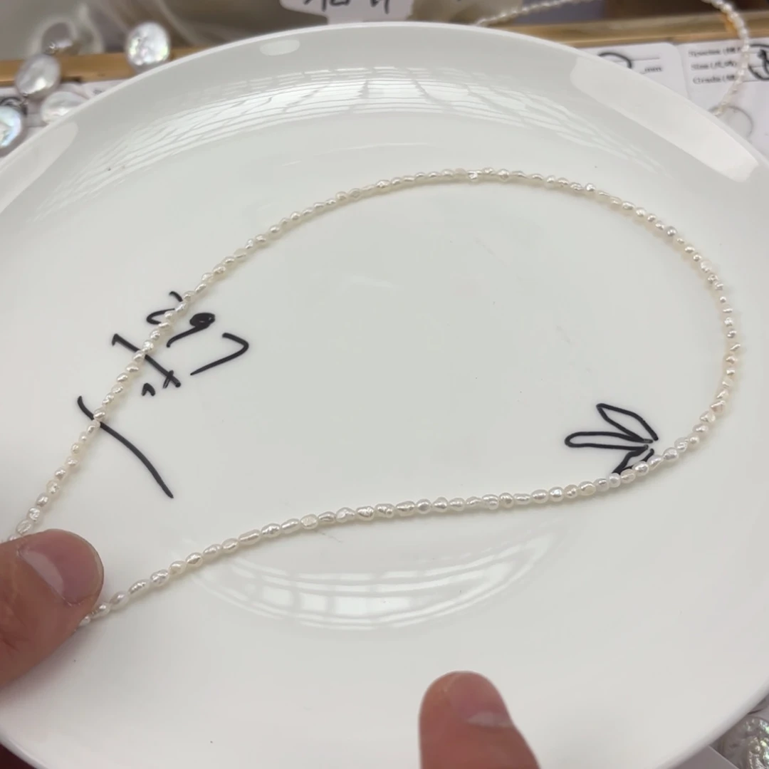 淡水珍珠银S925镶嵌颈饰